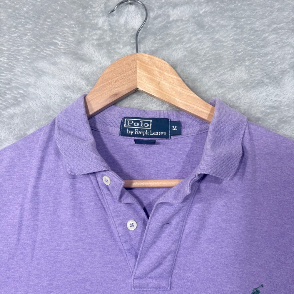 Polo Ralph Lauren Polo Shirt Mens M Purple Short Sleeve Pony Logo Cotton Classic